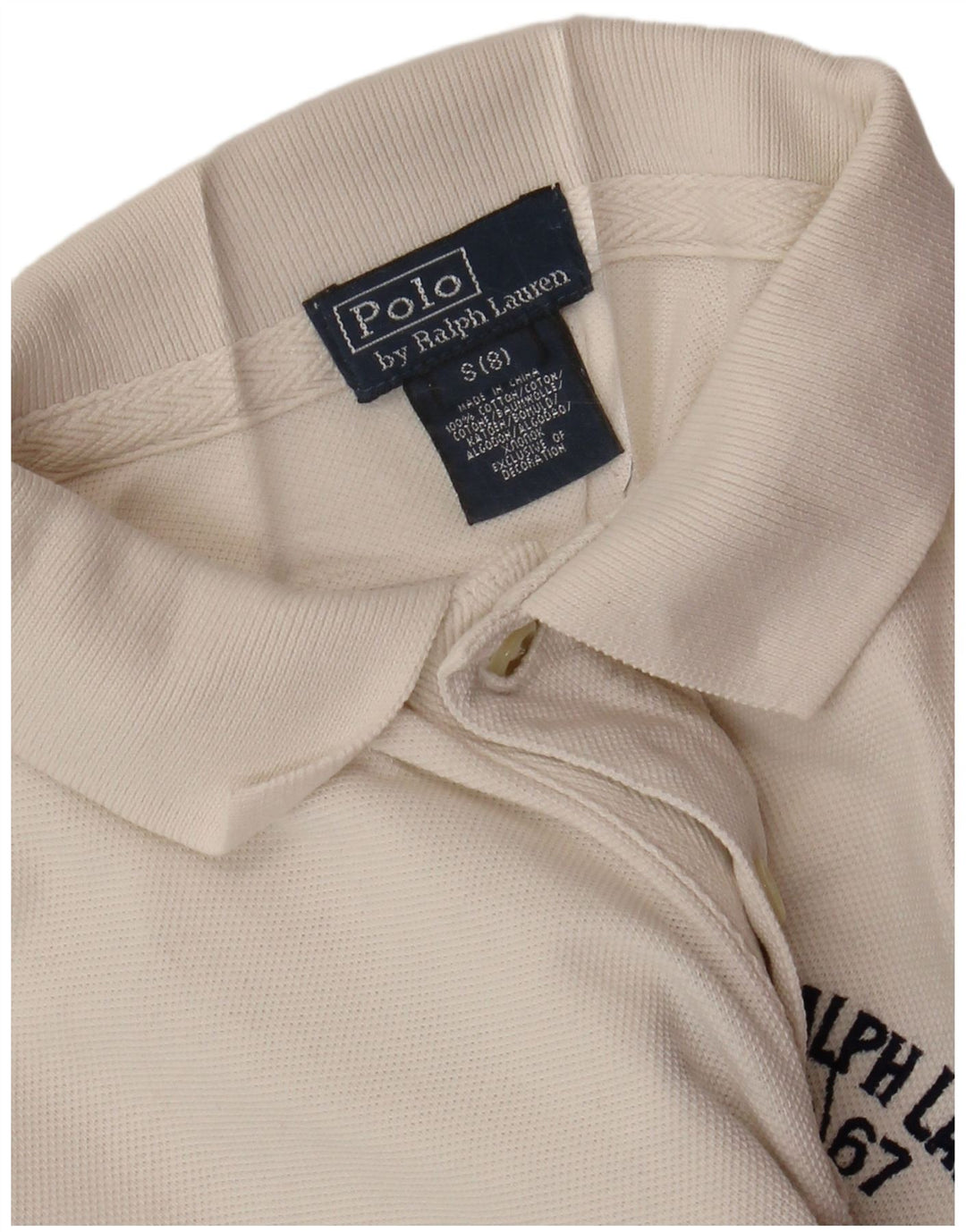 POLO RALPH LAUREN Polo gráfico para niño 7-8 años Pequeño Blanco Algodón
