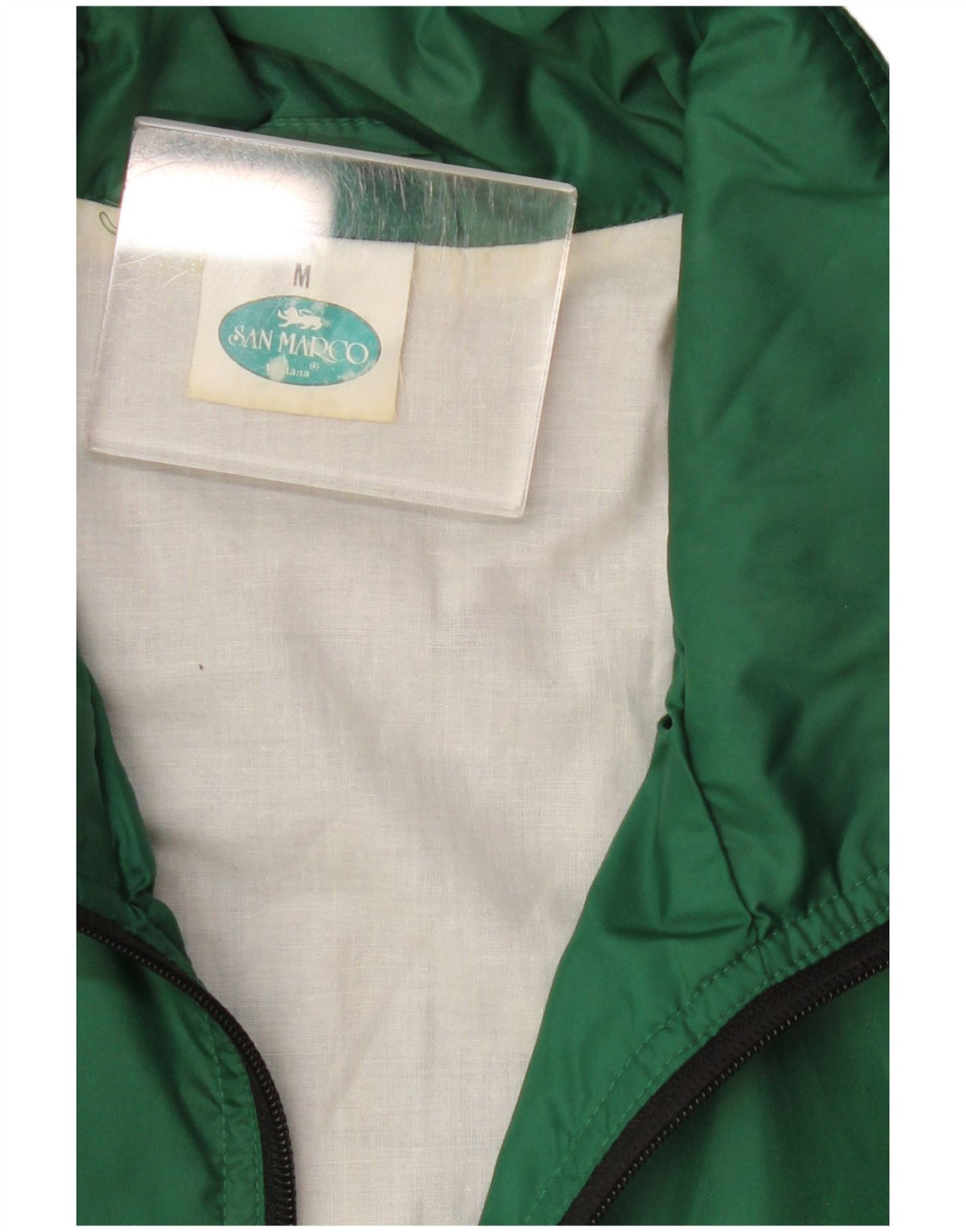 San Marco Hombre Chaqueta de chándal con capucha y diseño colour block en verde medio