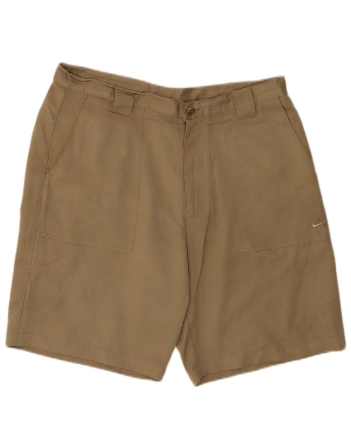 Pantalones cortos chinos Nike para hombre W36 poliéster beige grande