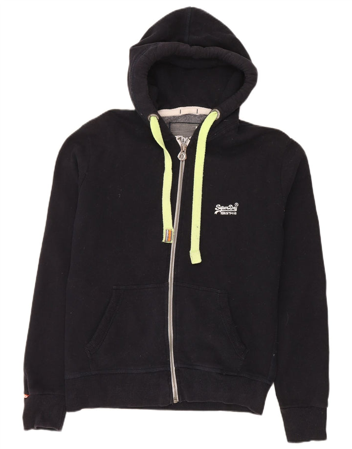 Superdry Hombre Sudadera Con Capucha Y Cremallera De Algodón Azul Marino Mediano