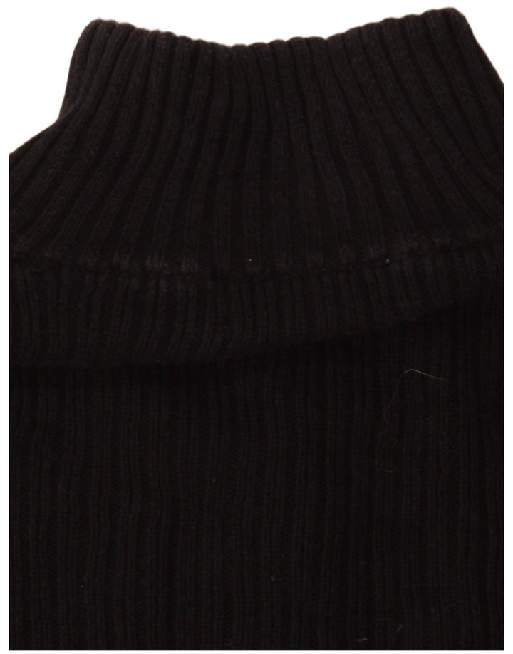 Calvin Klein - Jersey con cuello y cremallera para hombre, talla grande, algodón negro