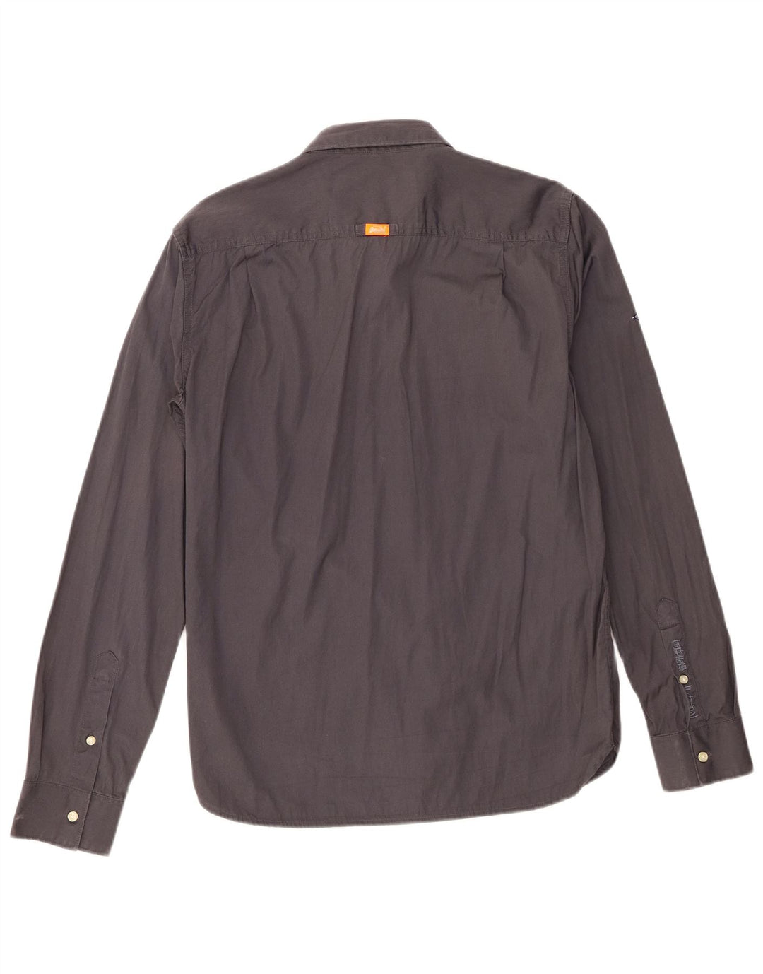 Camisa Superdry Hombre Grande Gris Algodón