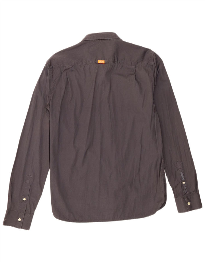 Camisa Superdry Hombre Grande Gris Algodón