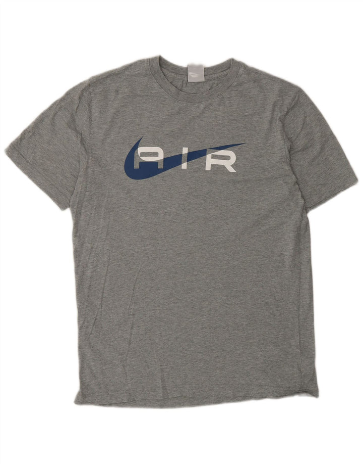 Nike - Camiseta gráfica para hombre, parte superior de algodón gris medio