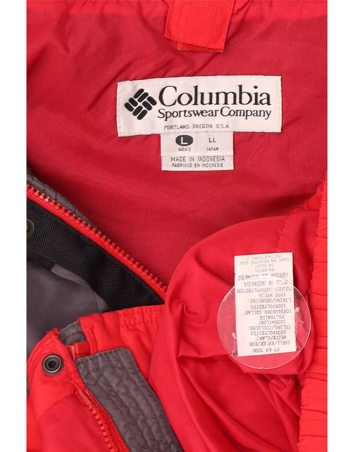 Columbia Chaqueta cortavientos extragrande para hombre, talla 40, color rojo grande