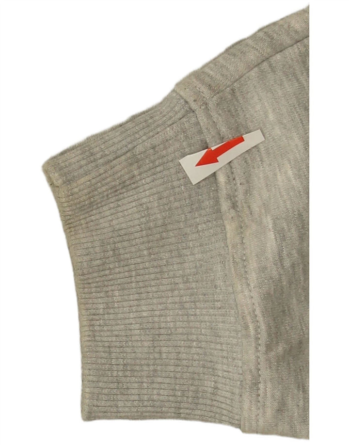 Zara Mujer Crop Sudadera De Gran Tamaño Jersey UK 10 Small Gris Moteado
