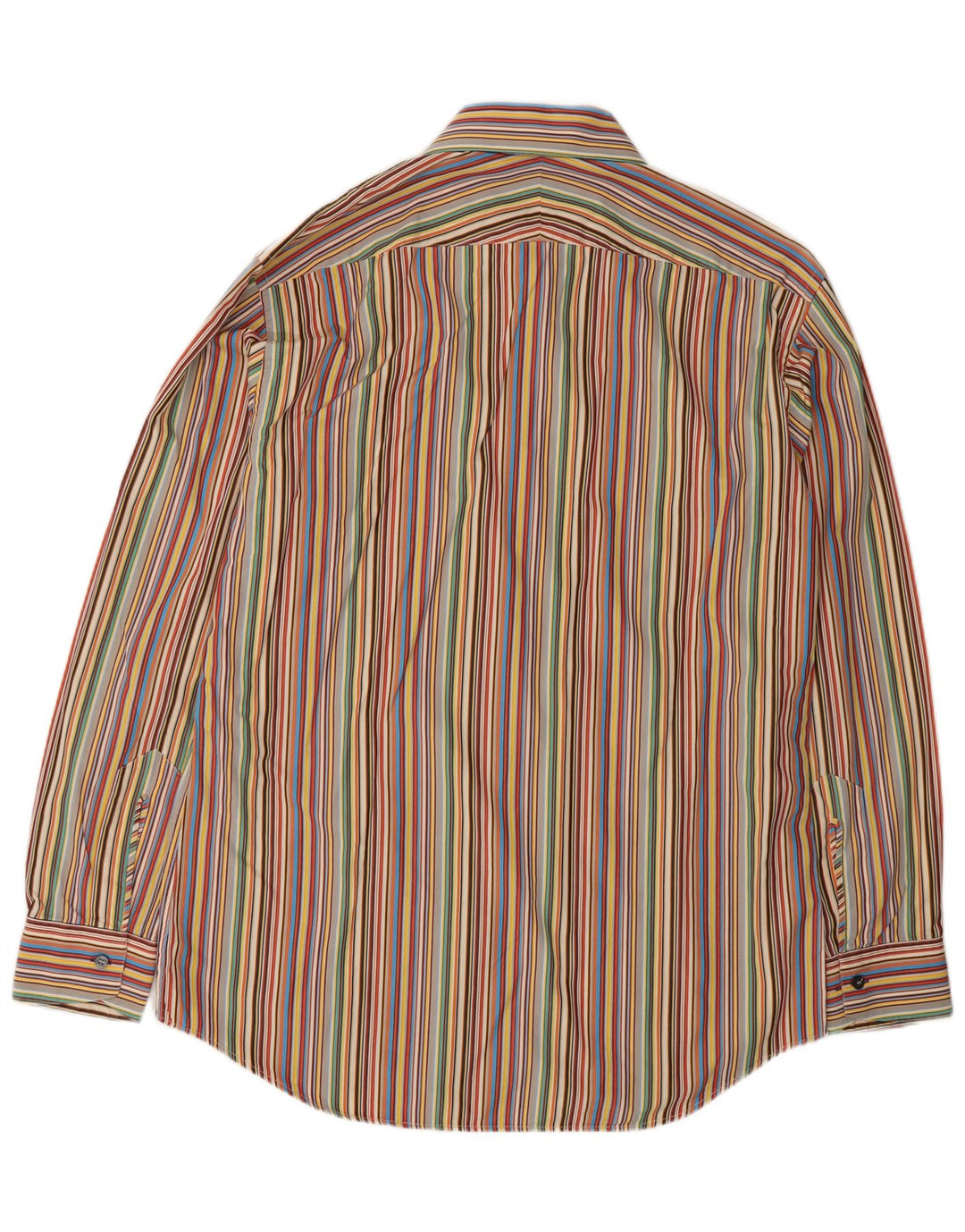 PAUL SMITH Camisa para hombre Talla 16 1/2 42 Algodón a rayas multicolor grande