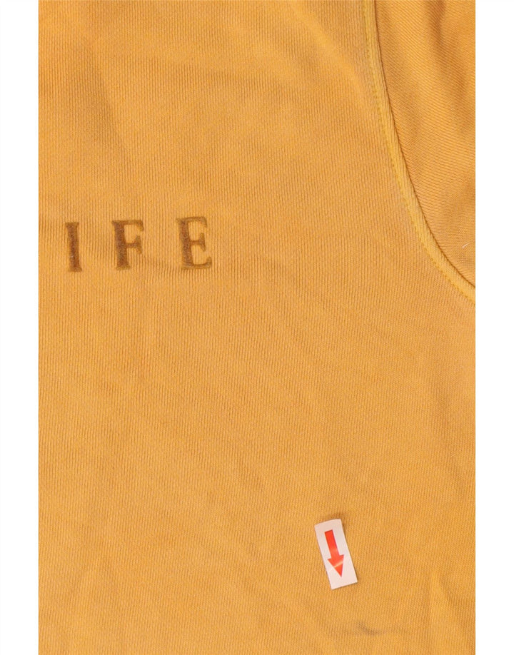 Marks & Spencer Hombre Sudadera Gráfica Jersey Grande Algodón Amarillo