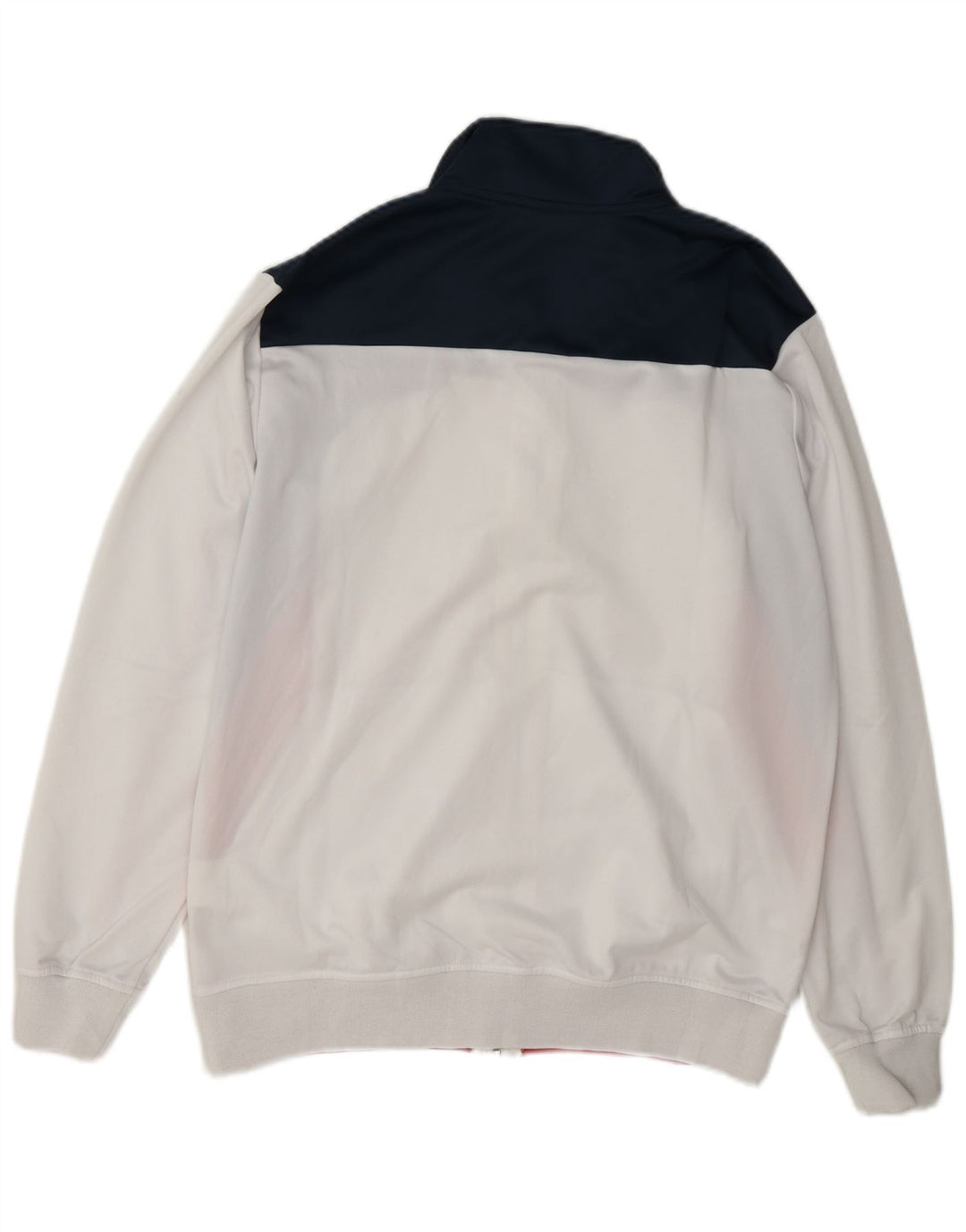 Asics Hombre Chándal Top Jacket Small Blanco Colorblock Poliéster