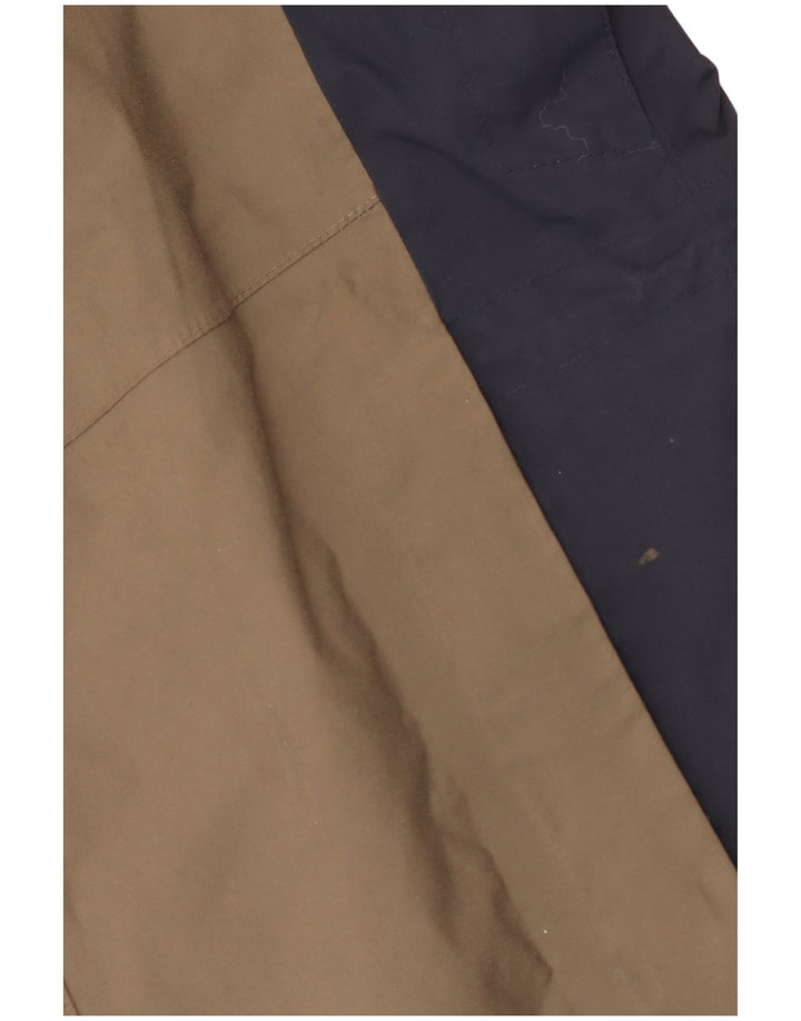 Jack Wolfskin Chaqueta impermeable con capucha para hombre UK 36/38 Medium Beige Colorblock