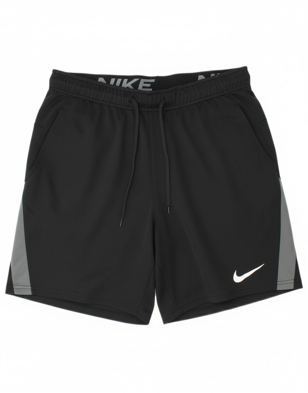 Pantalones cortos deportivos Nike Dri Fit para hombre Poliéster color block negro mediano