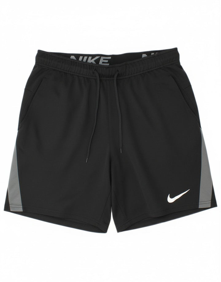 Pantalones cortos deportivos Nike Dri Fit para hombre Poliéster color block negro mediano