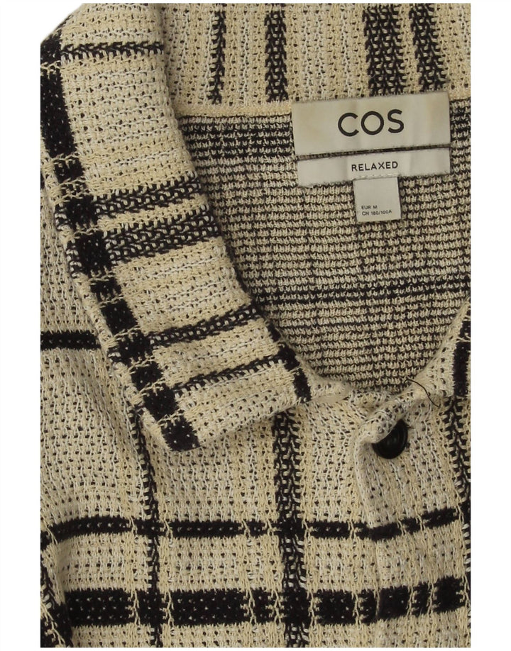 Camisa de corte relajado de manga corta para hombre Cos Cáñamo a cuadros blanco roto medio