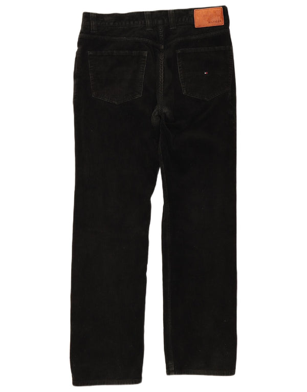 Tommy Hilfiger Pantalones rectos de pana para hombre W34 L34 Algodón negro