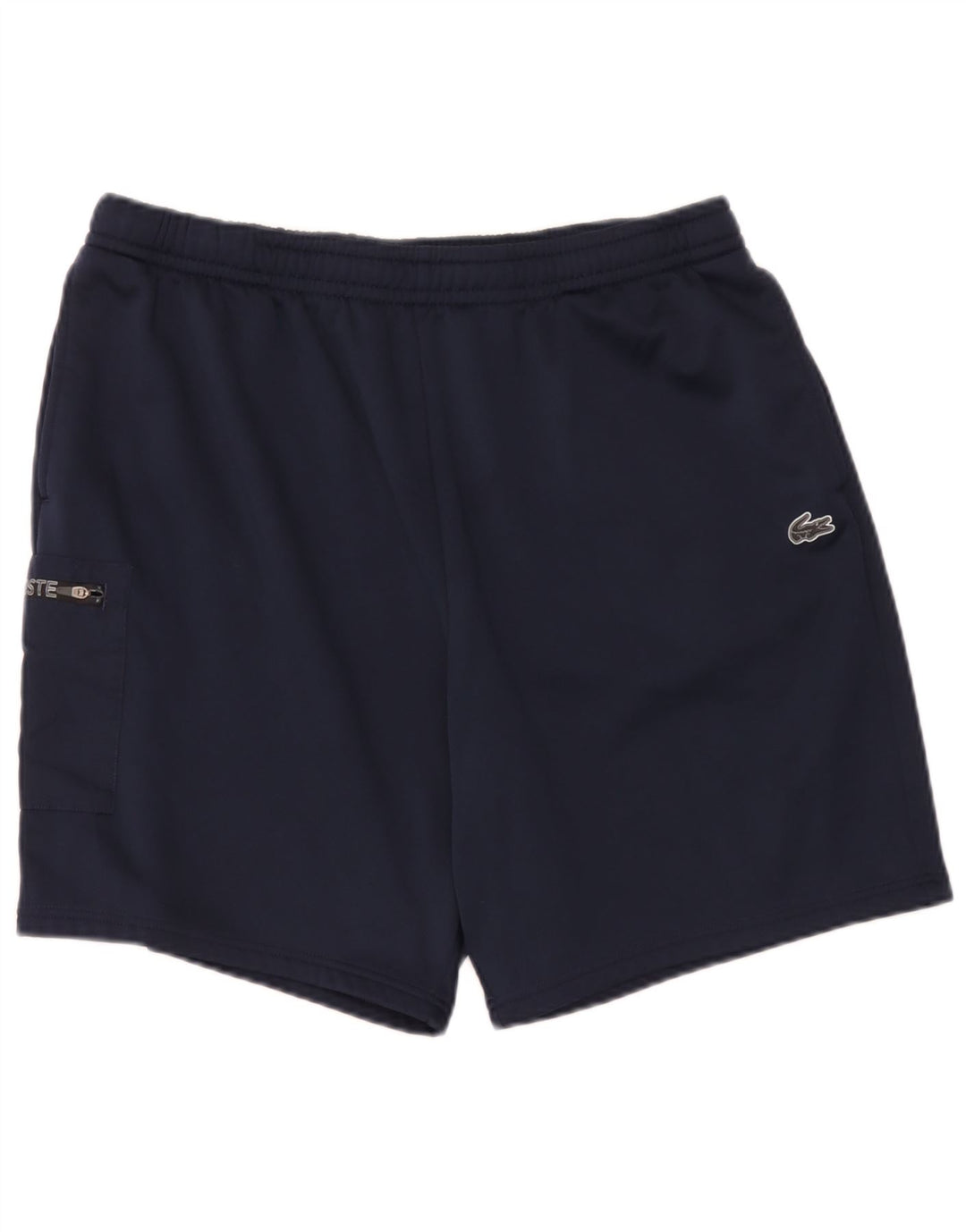 Lacoste Pantalones cortos deportivos cargo de ajuste regular para hombre Talla 7 2XL Poliéster azul marino