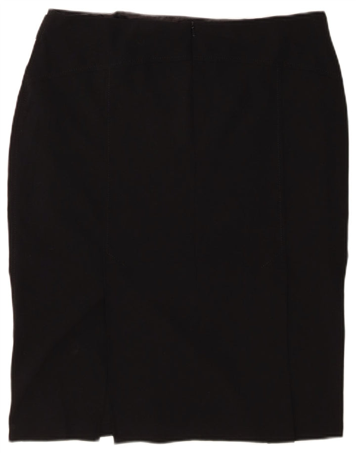 MARKS & SPENCER Womens Pencil Skirt UK 16 Large W34 Black Polyester
