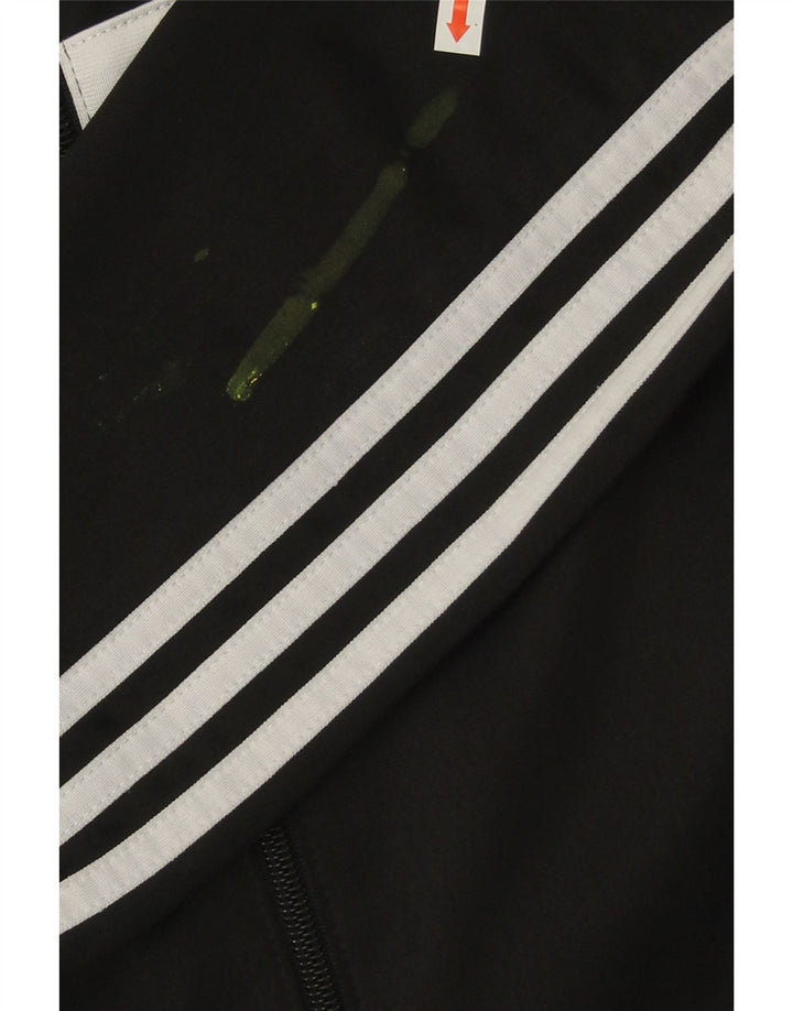 ADIDAS Boys Graphic Tracksuit Top Jacket 13-14 Years XL Black Polyester Vintage Adidas and Second-Hand Adidas from Messina Hembry 