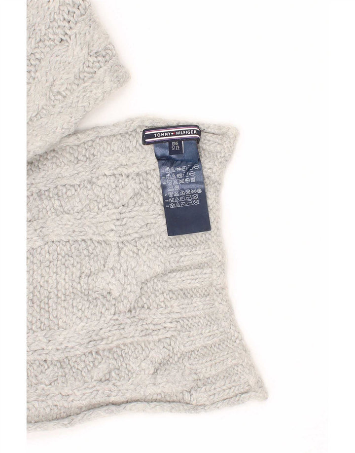 Bufanda rectangular tejida para hombres Tommy Hilfiger Talla única Gris