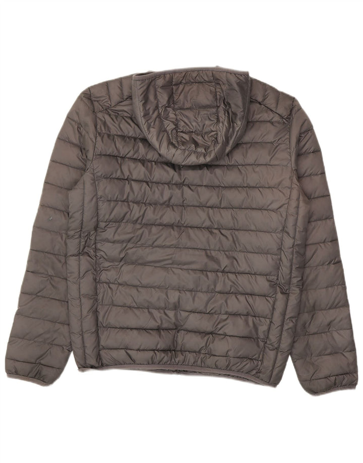 Chaqueta acolchada con capucha para hombre Ellesse UK 40 Poliéster gris grande