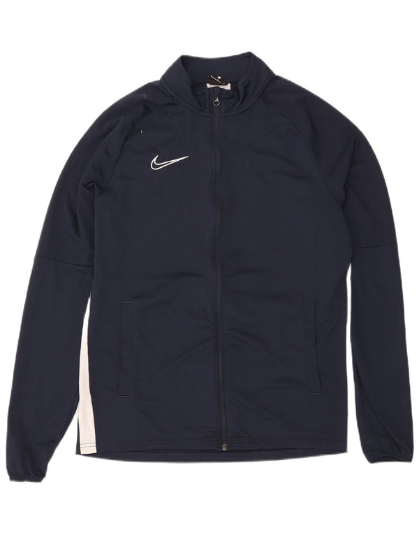 Nike Hombre Dri Fit Chándal Top Chaqueta Grande Azul Marino Colorblock