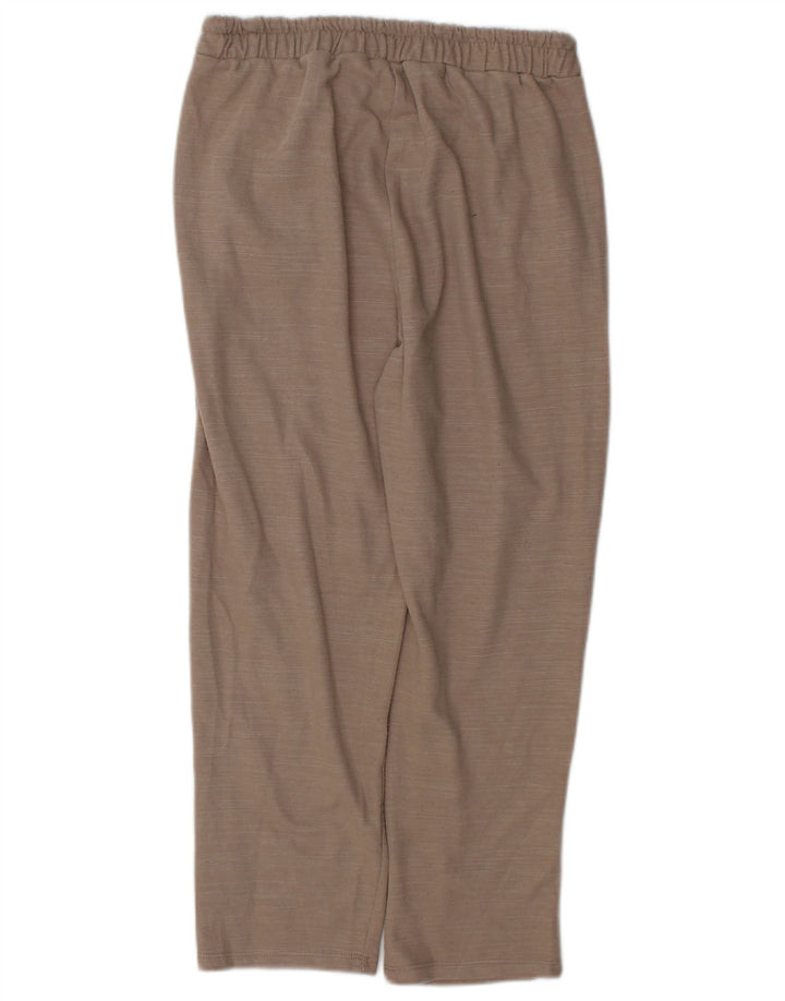 Zara Mujer Crop Chándal Pantalones UK 42 Medium Beige