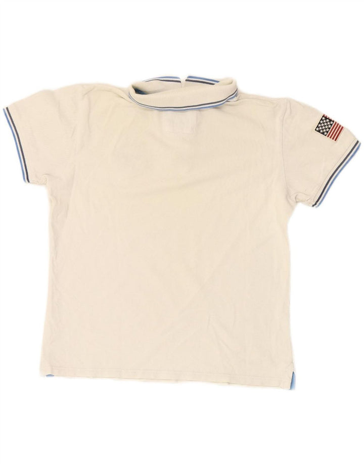 NORTH SAILS Mens Polo Shirt Medium White Cotton