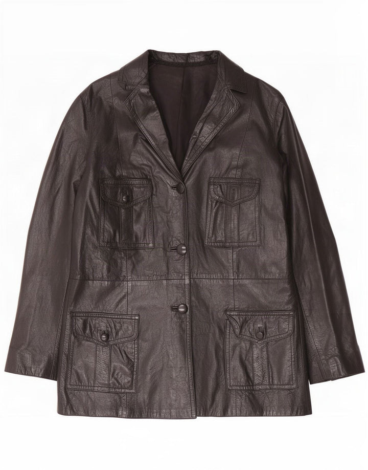 Maxime Chaqueta de cuero para mujer Reino Unido 44 Mediano Negro