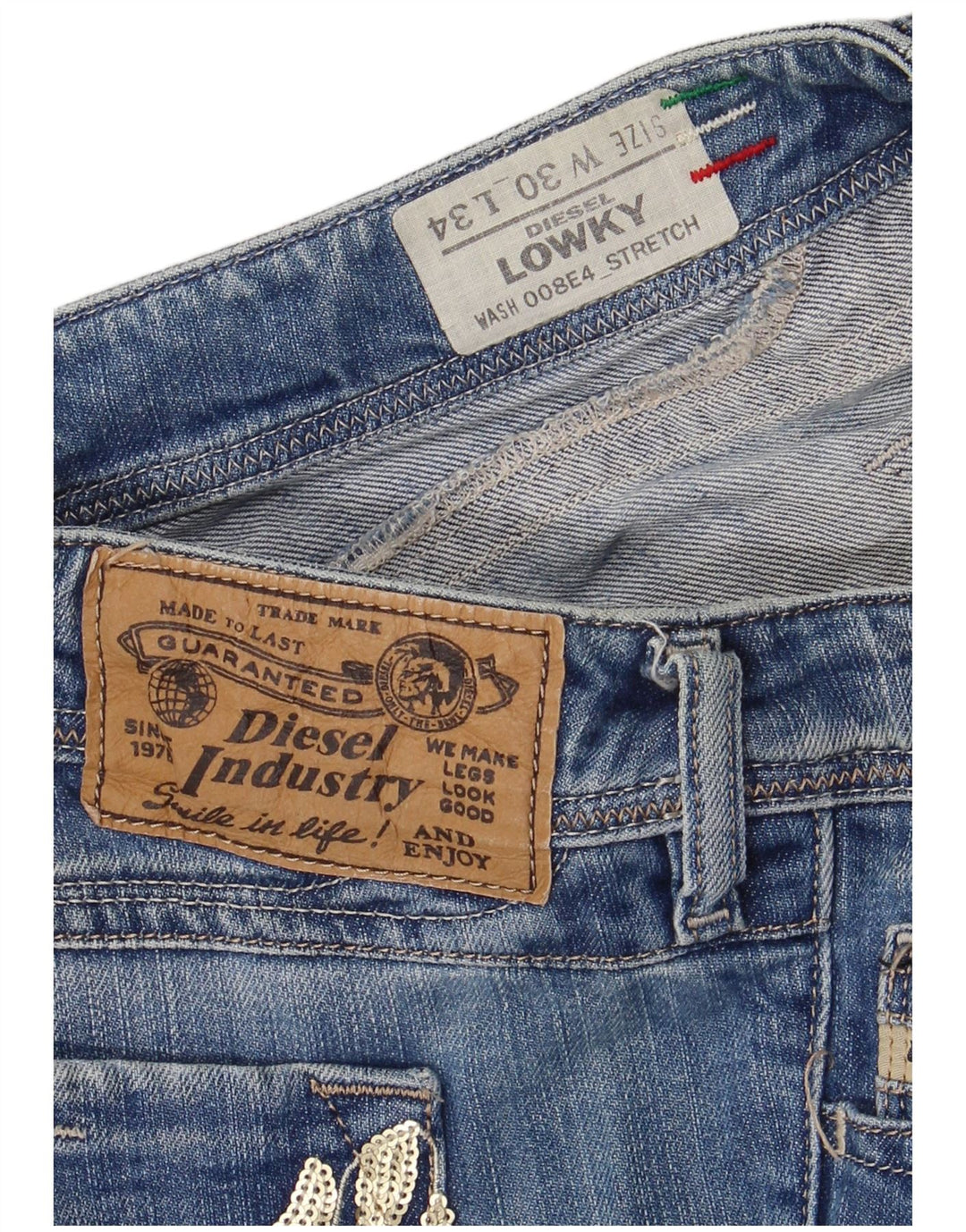 DIESEL Vaqueros Rectos Lowky W30 L29 Algodón Azul Mujer