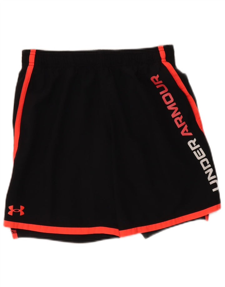 Under Armour Pantalones cortos deportivos con gráficos para niños 11-12 años Grande Poliéster negro