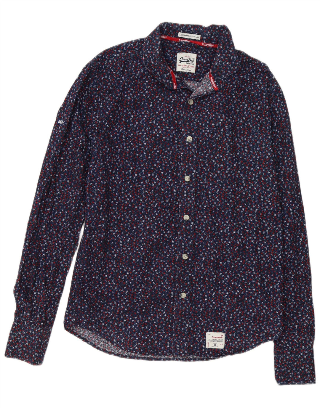 Camisa SUPERDRY para hombre grande azul marino floral