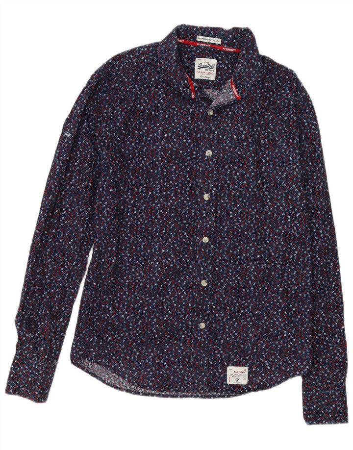 Camisa SUPERDRY para hombre grande azul marino floral