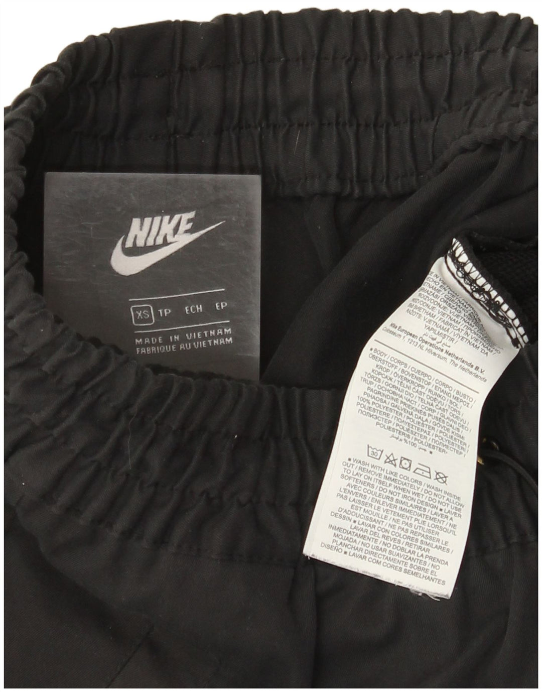Nike Mujer Chándal Pantalones Joggers UK 4 XS Negro Poliéster