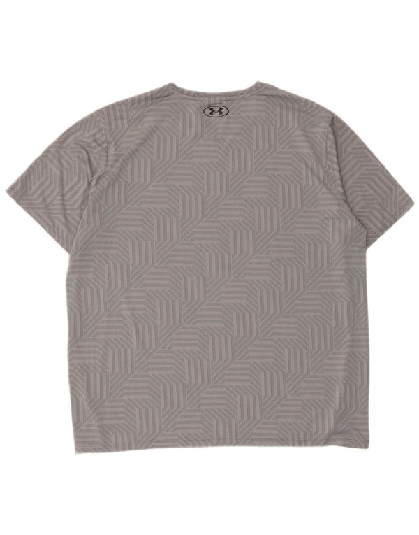 Camiseta Under Armour Hombre Top XL Gris Geométrico
