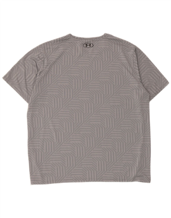 Camiseta Under Armour Hombre Top XL Gris Geométrico