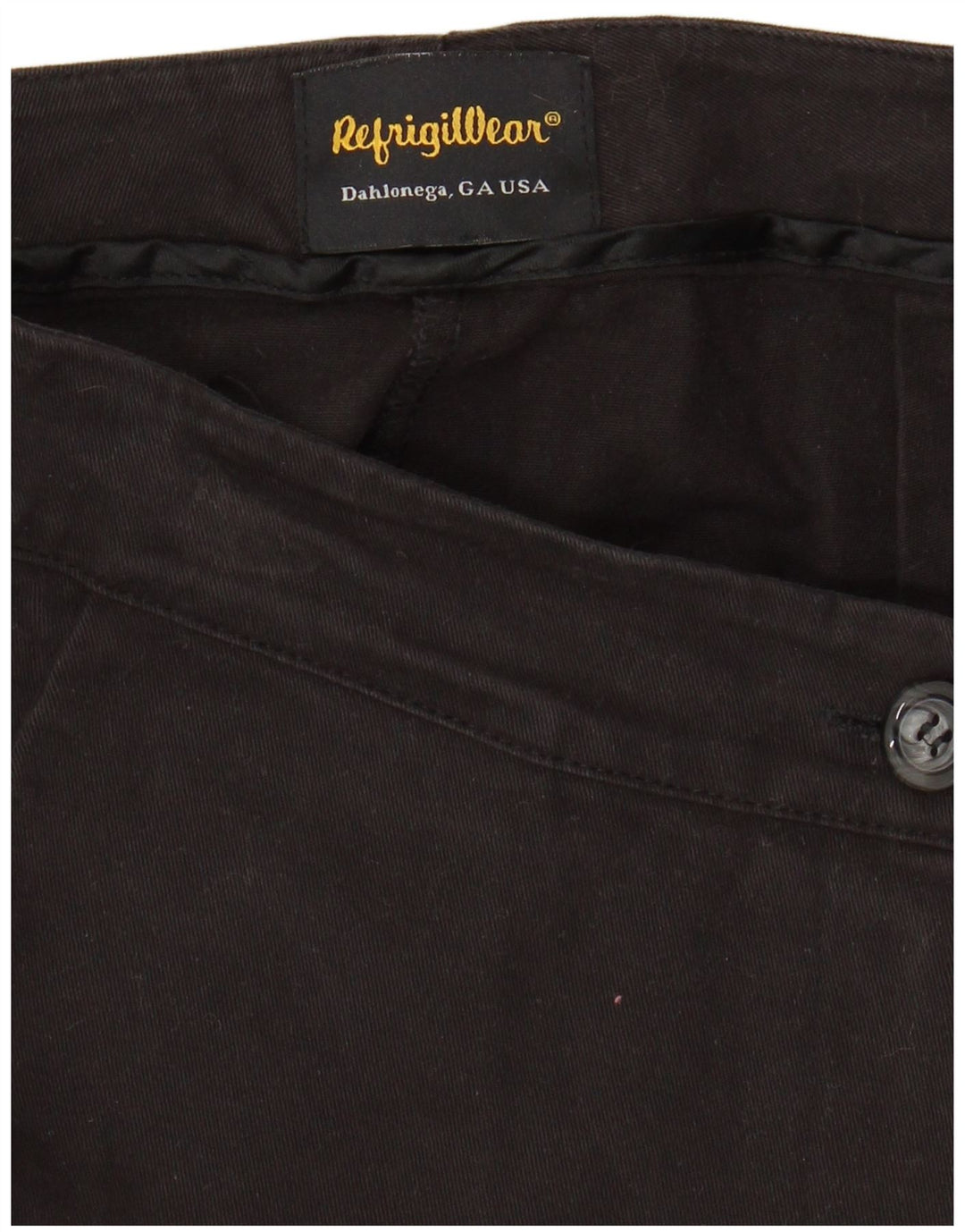 REFRIGIWEAR Pantalones cortos rectos para mujer pequeños W28 L25 algodón negro