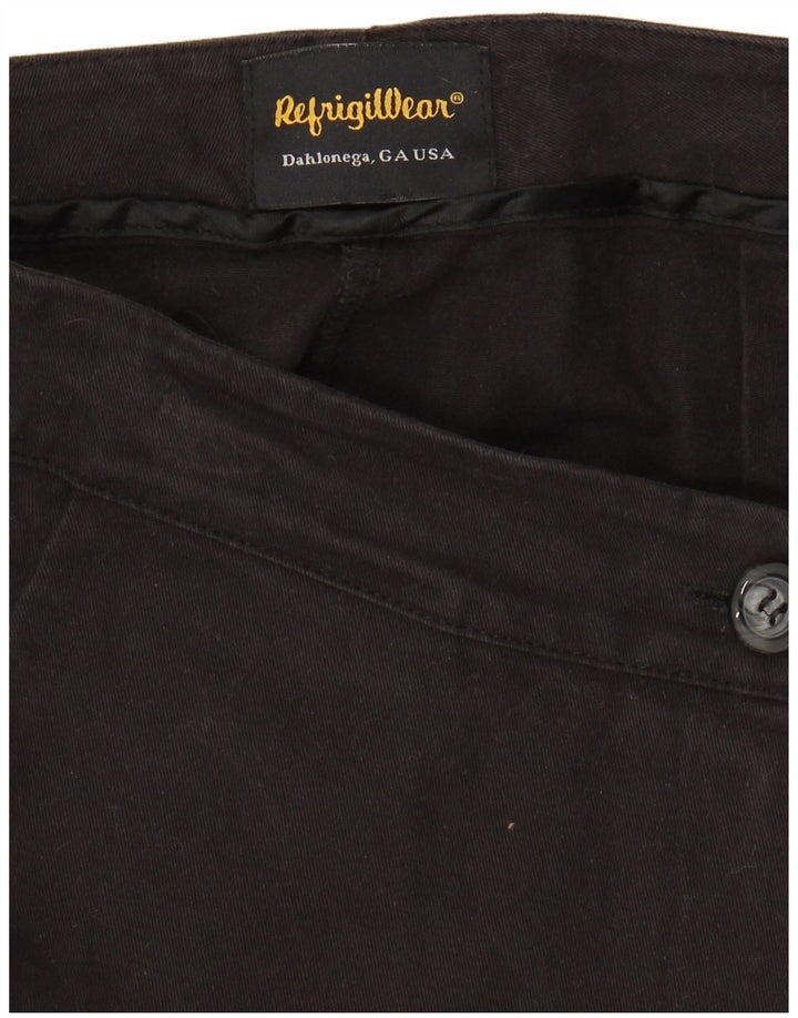 REFRIGIWEAR Pantalones cortos rectos para mujer pequeños W28 L25 algodón negro