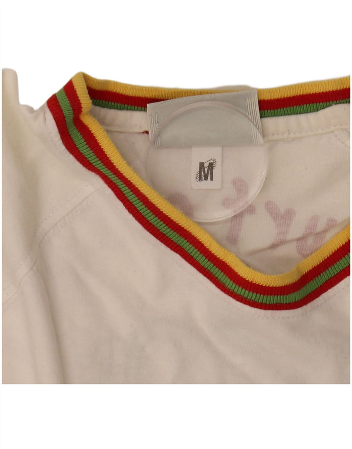 Asics Hombre Montego Bay Graphic Camiseta Top Medium Off White Algodón A Rayas