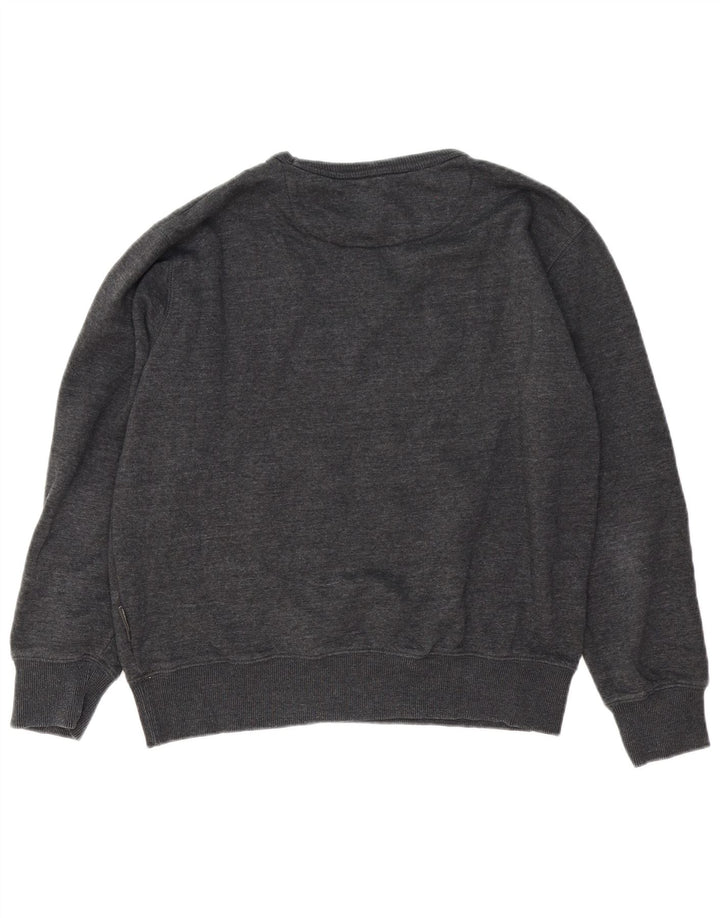French Connection Sudadera tipo jersey para hombre de algodón gris grande