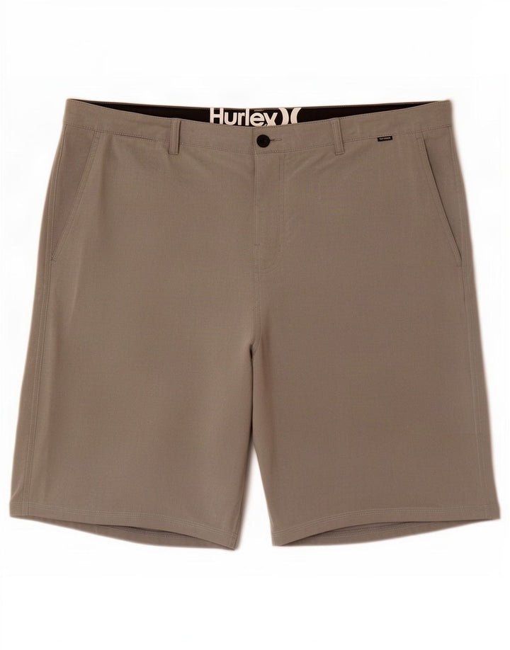 Hurley Pantalones cortos chinos para hombre W38 XL Poliéster gris