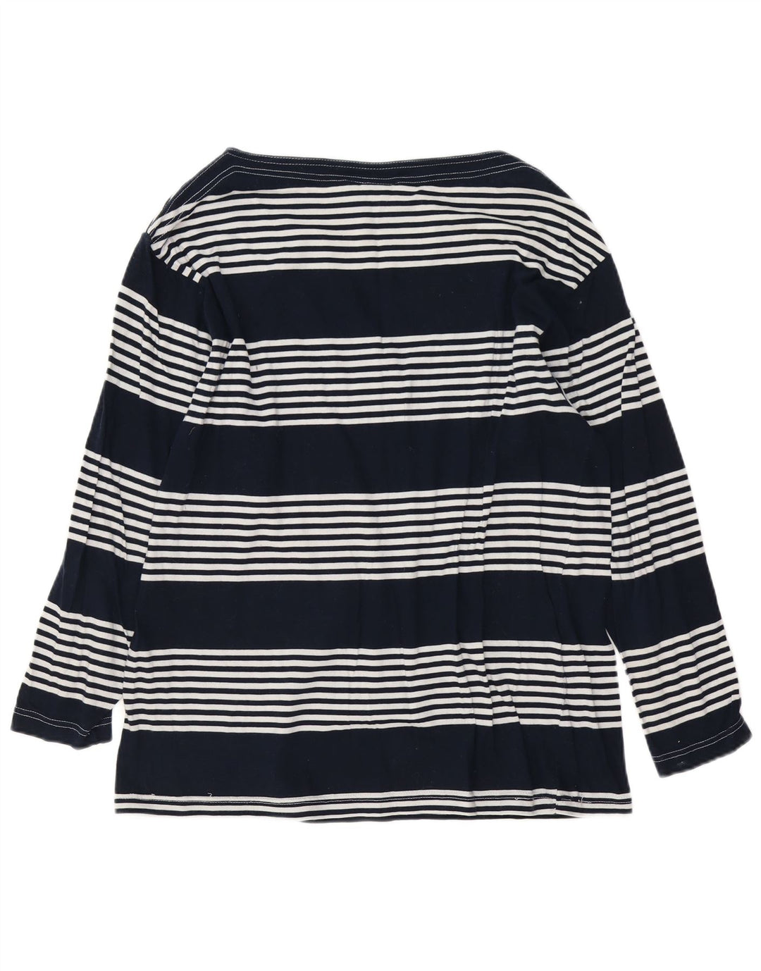 Trussardi Jeans Mujer Gráfico Top Manga Larga UK 44 Medio Azul Marino