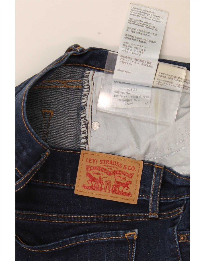 Vaqueros Levi's Mujer 714 Rectos W28 L27 Algodón Azul
