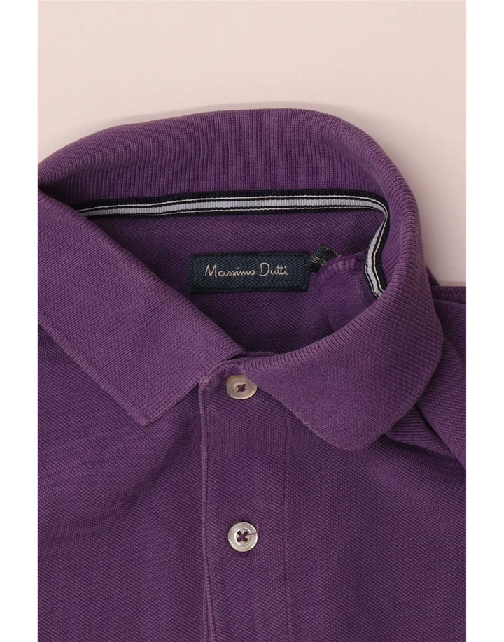 Polo Massimo Dutti Hombre Morado Medio
