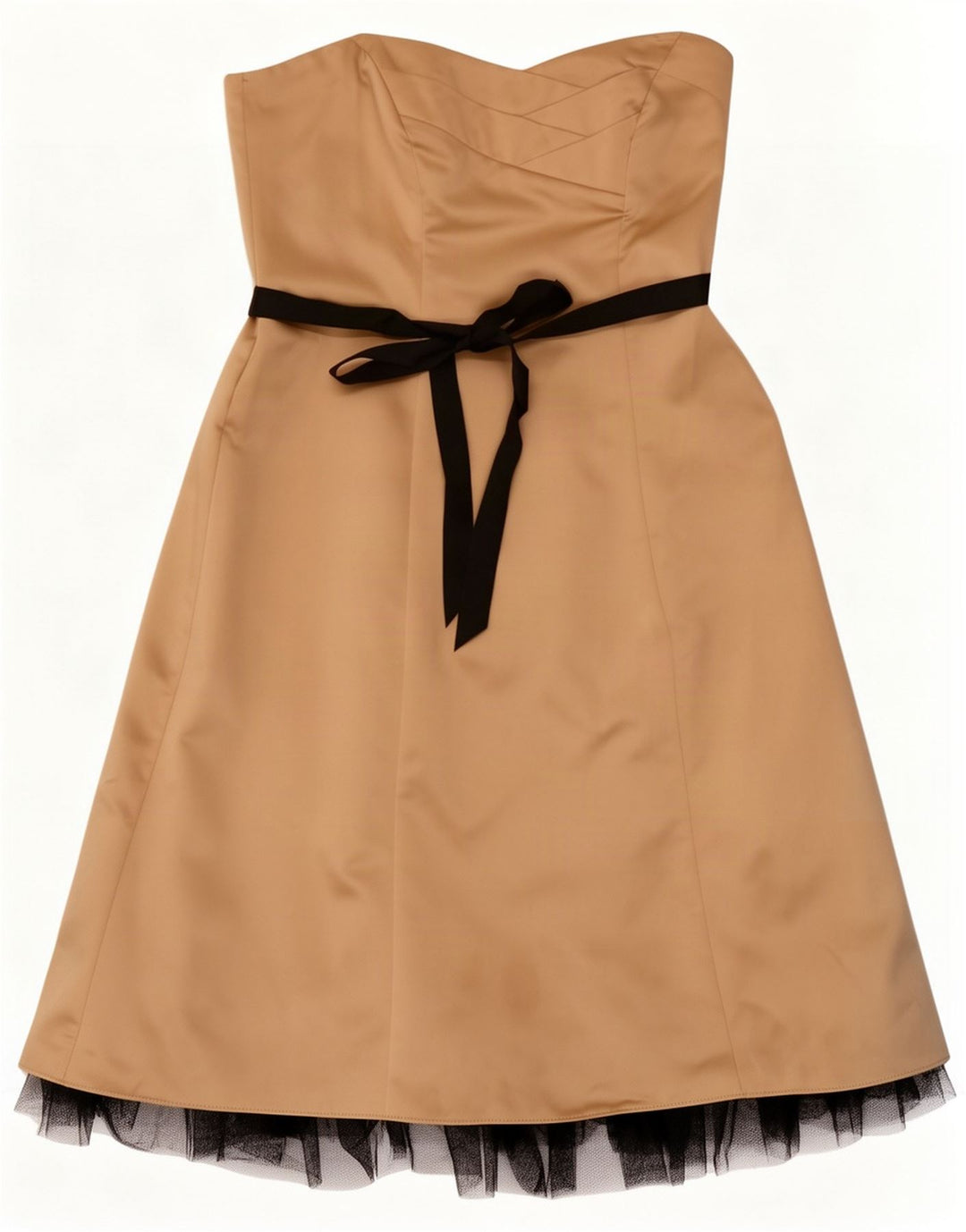 Vestido sin tirantes para mujer Principles UK 44 Poliéster con bloques de color dorado grande