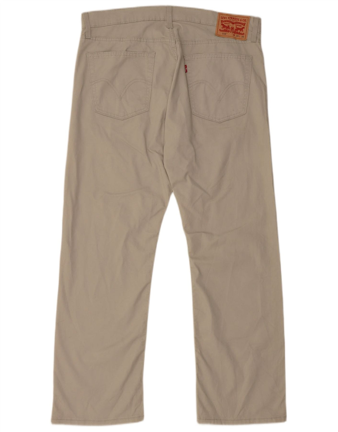 LEVI'S Mens 514 Pantalones Casuales Rectos W36 L30 Algodón Beige