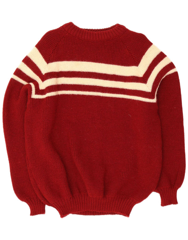 Le Tricot Marine Jersey De Cuello Redondo Hombre XL Lana A Rayas Rojas