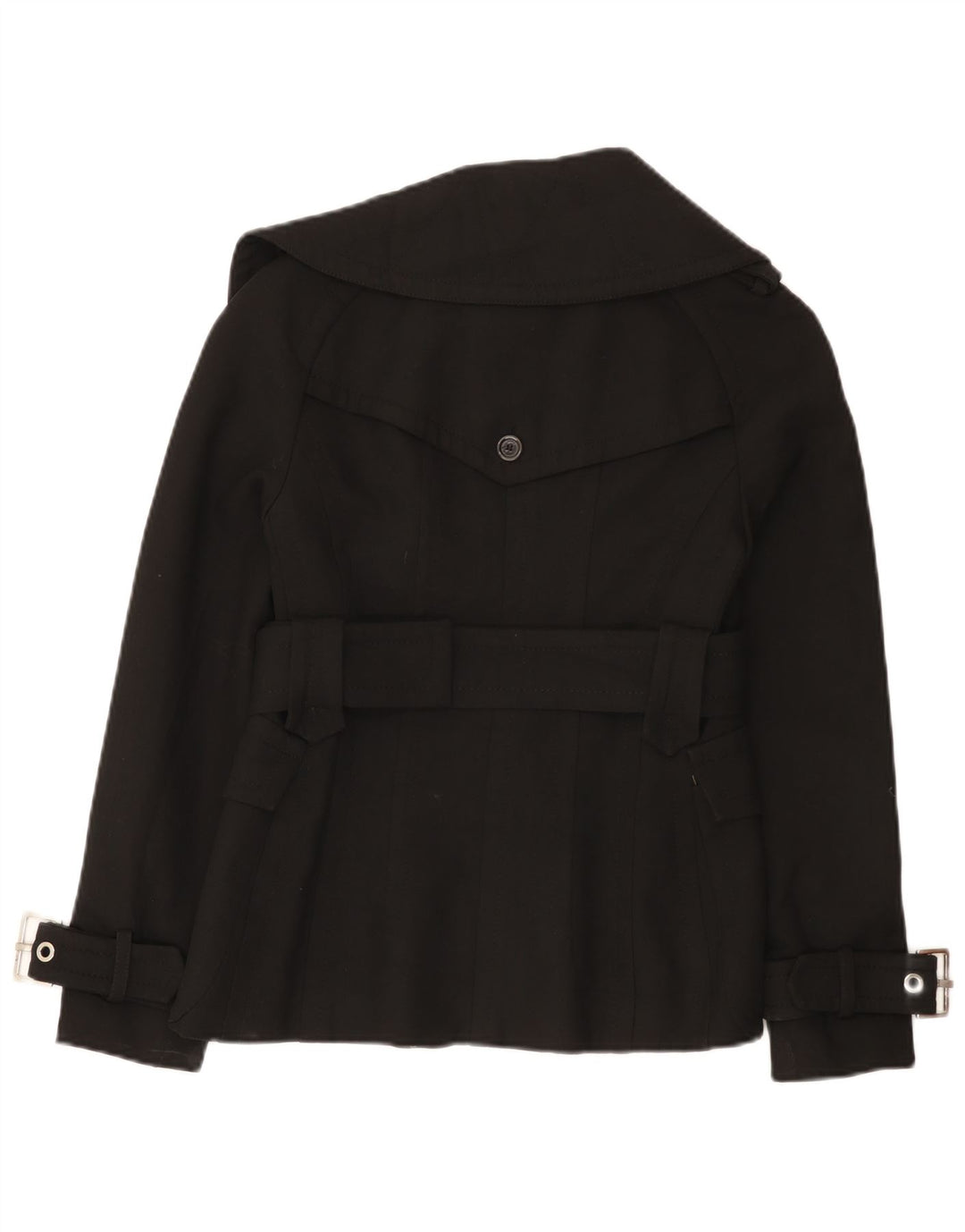 Zara Chaqueta Biker Mujer UK 40 Mediano Poliéster Negro