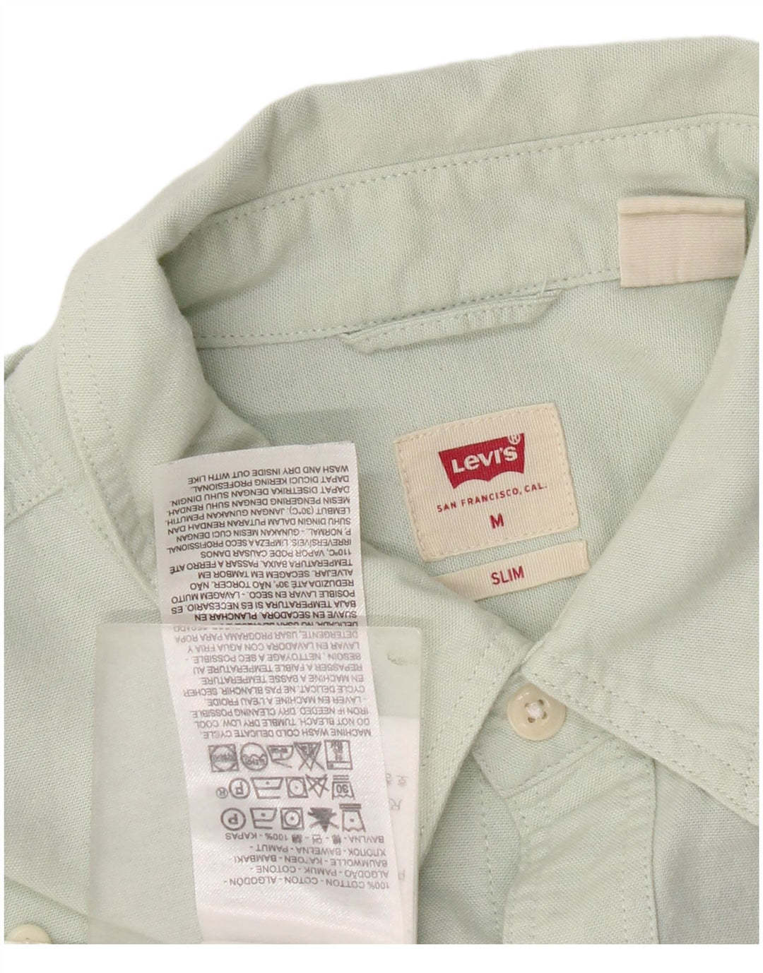 Camisa Levi's Hombre Slim Fit Algodón Verde Medio