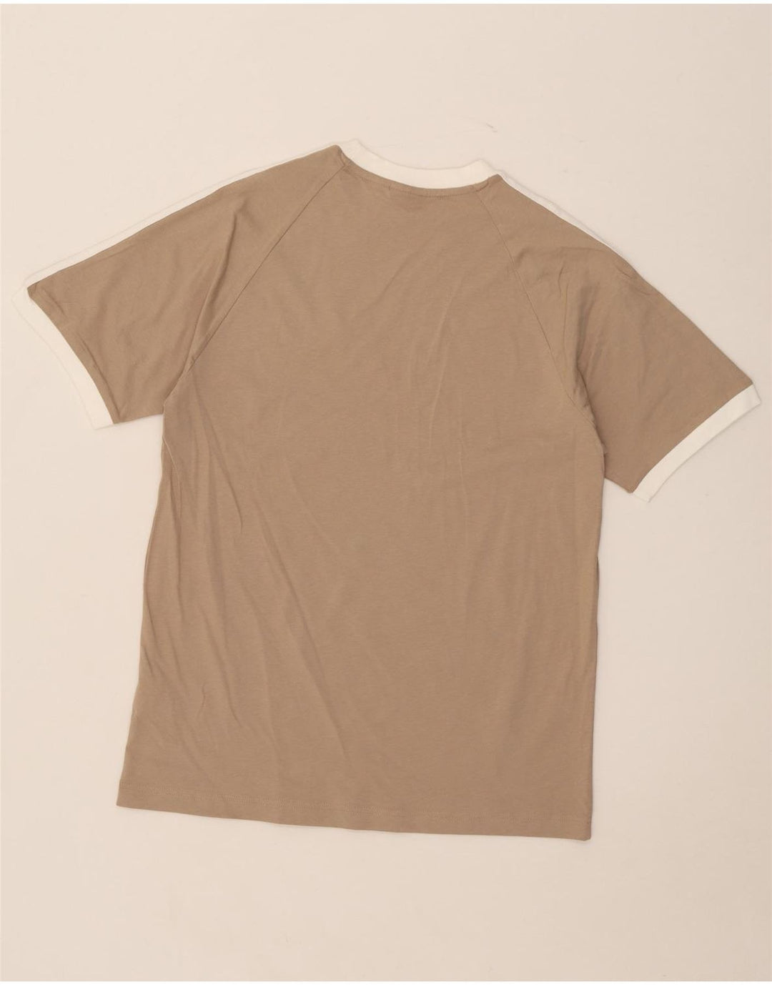Camiseta Adidas Hombre Top Algodón Beige Medio