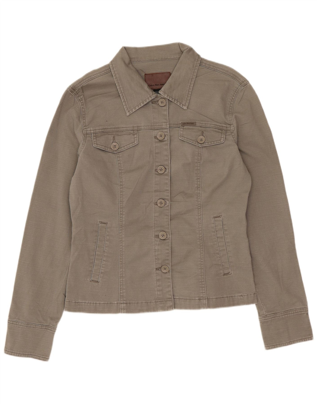 Calvin Klein Jeans Chaqueta vaquera para mujer Reino Unido 12 Algodón caqui mediano