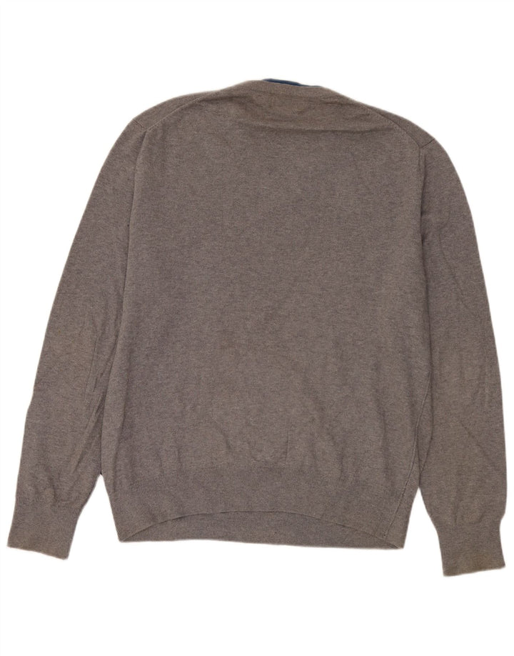 Paul Smith Jersey con cuello en V para hombre XL Algodón gris